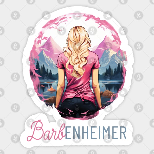 Barbenheimer Sticker by FunartsbyM